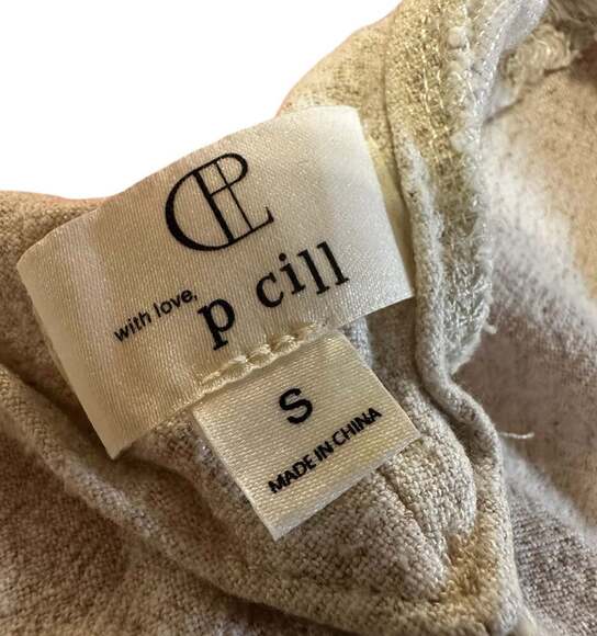 P. CILL V-Neck Short Sleeve Midi Dress in Taupe - Picture 4 of 8